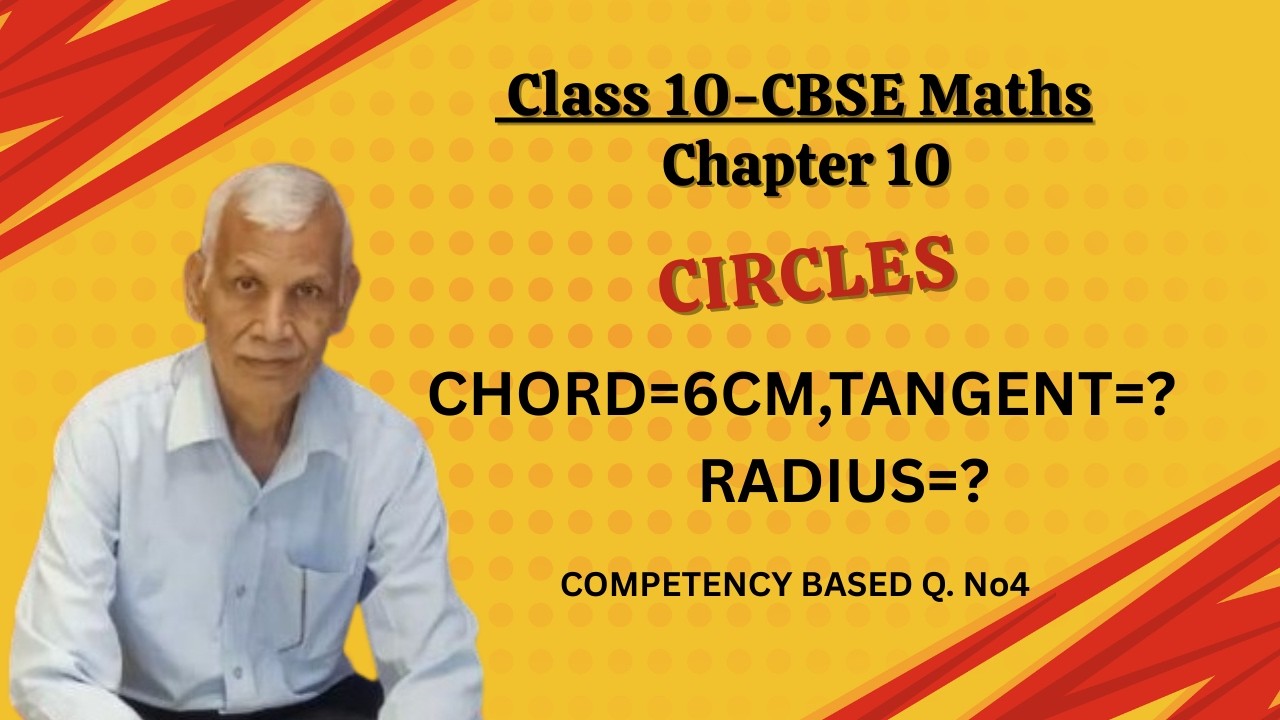 Competency based question No 4|Circles Chapter 10|Class 10|CBSE Maths |Find Radius OA and Tangent PA