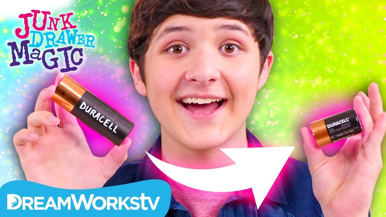 Shocking Paper Battery Trick | JUNK DRAWER MAGIC