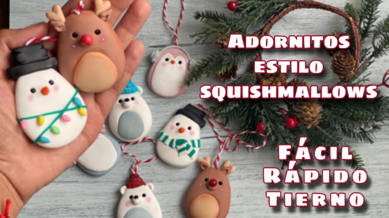 Cómo Hacer Chirimbolos Squishmallows  Kawaii en Porcelana Fría (Rápidos y Livianos)