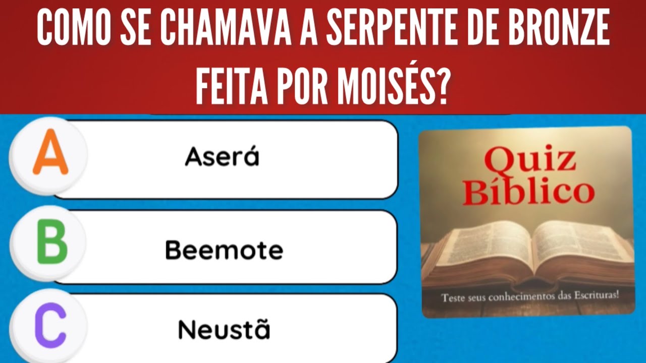 10 PERGUNTAS BÍBLICAS DE NÍVEL FÁCIL, MÉDIO E DIFÍCIL I QUIZ BÍBLICO