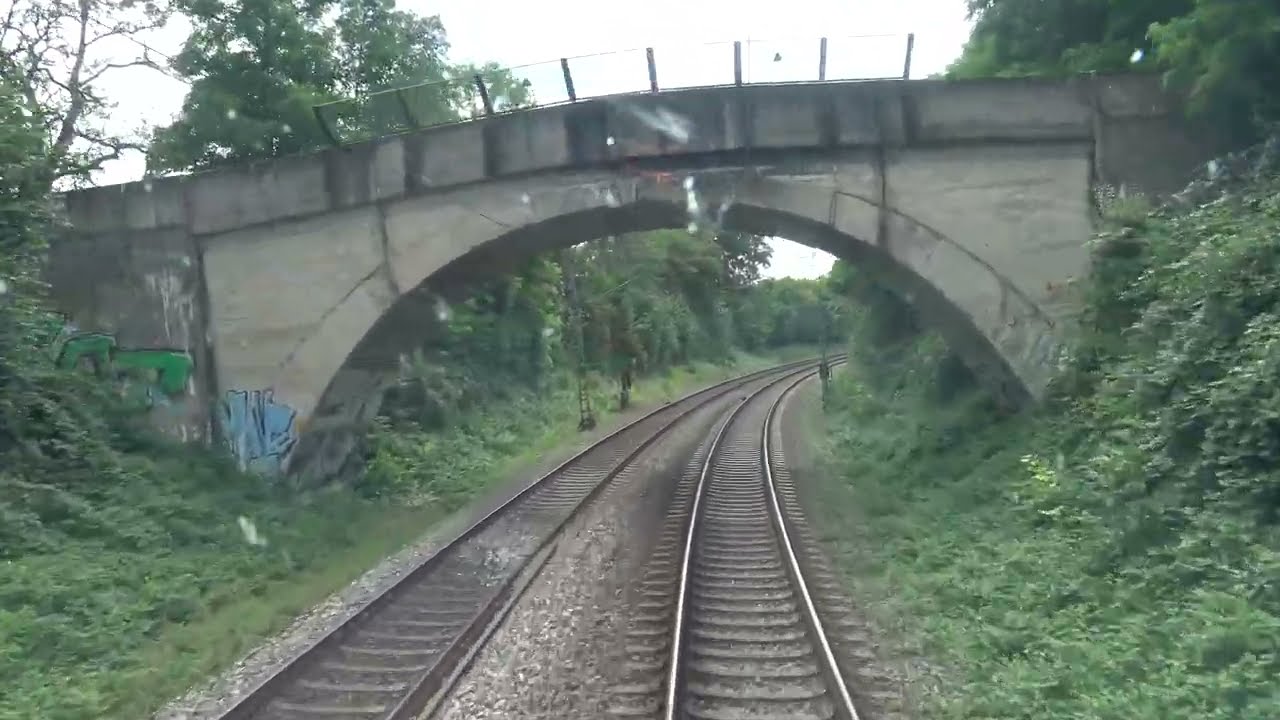 Führerstandsmitfahrt Streckenkunde Br 101 Ludwigsburg nach Singen 4K Umleitung Sperrung Rastatt