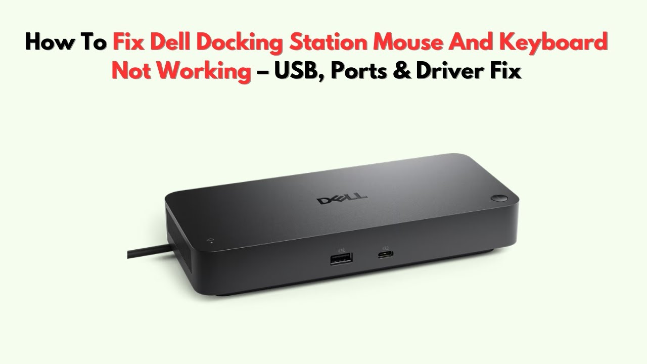 How to Fix Dell Docking Station Mouse and Keyboard Not Working &ndash; USB, Ports & Driver Fix