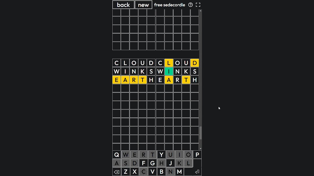 Sedecordle - Gameplay
