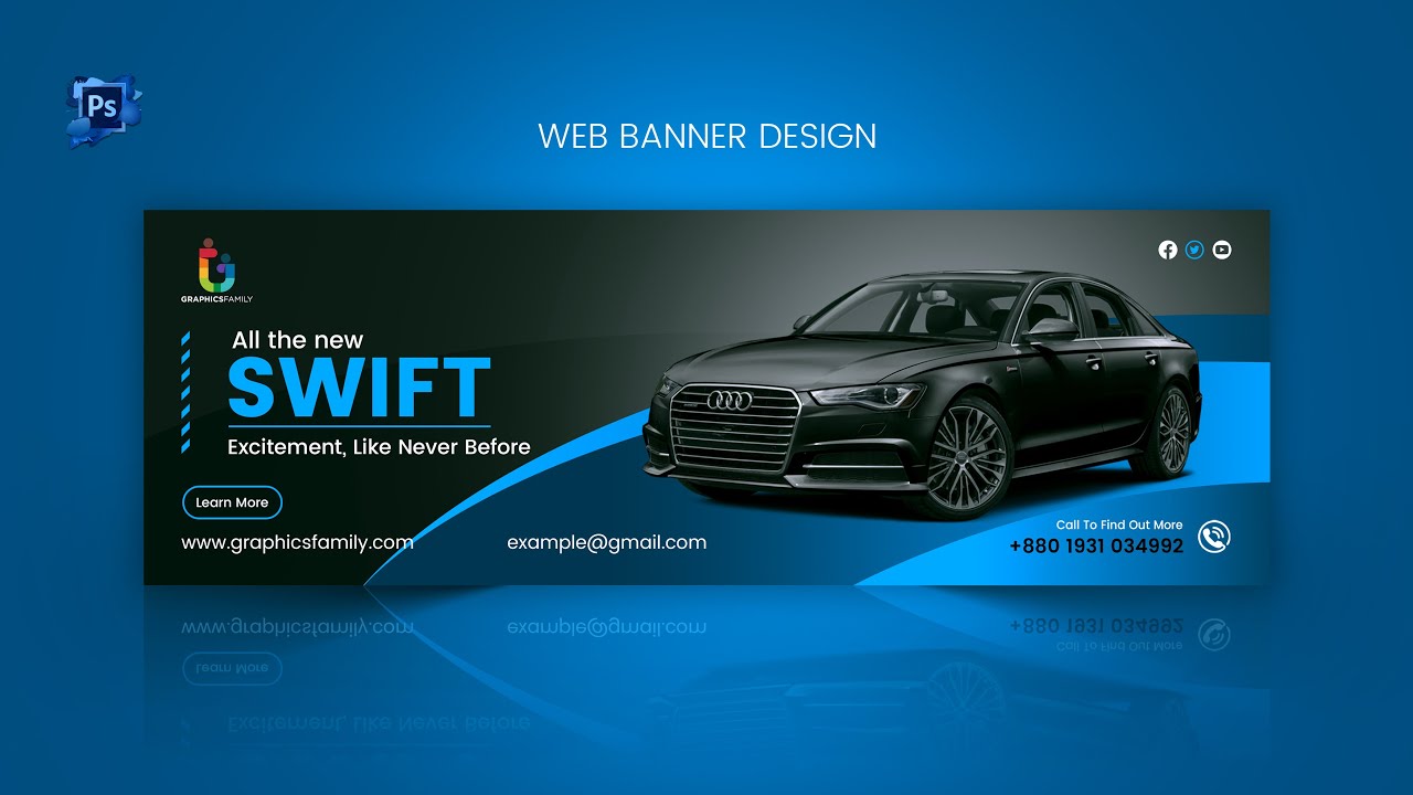 HOW TO Create a Professional Car Dealer Banner Design in Photoshop
