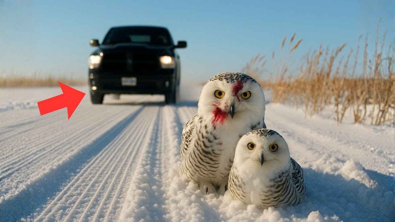 Emotional Rescue in the Arctic Cold Snowy Owl and Chick Fight for Survival