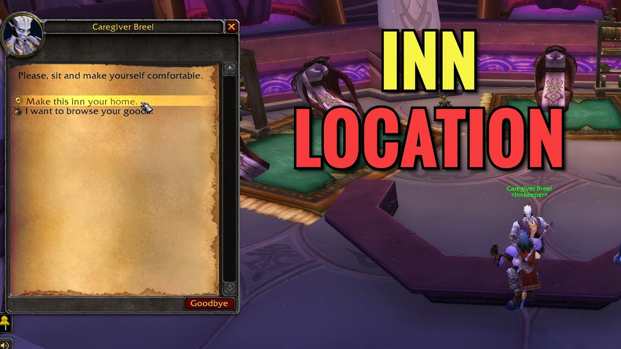 Exodar Inn Location (WoW TBC)