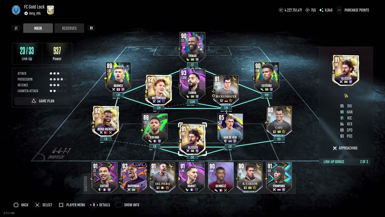 (UFL 25/26) My Custom Tactics for the High Line 4411 Midfield