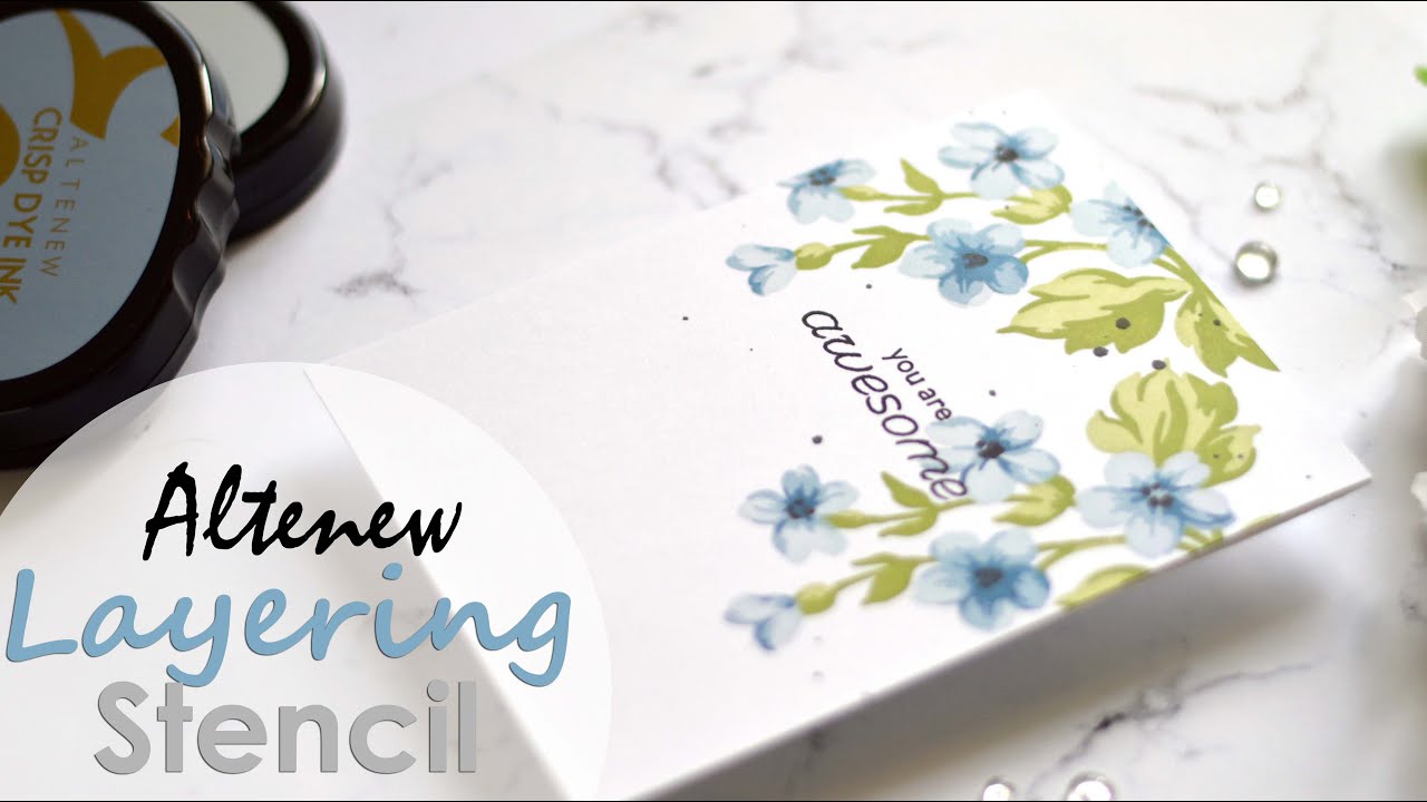 Layering Stencils & An Easy TIP to Centre Images on a Card!