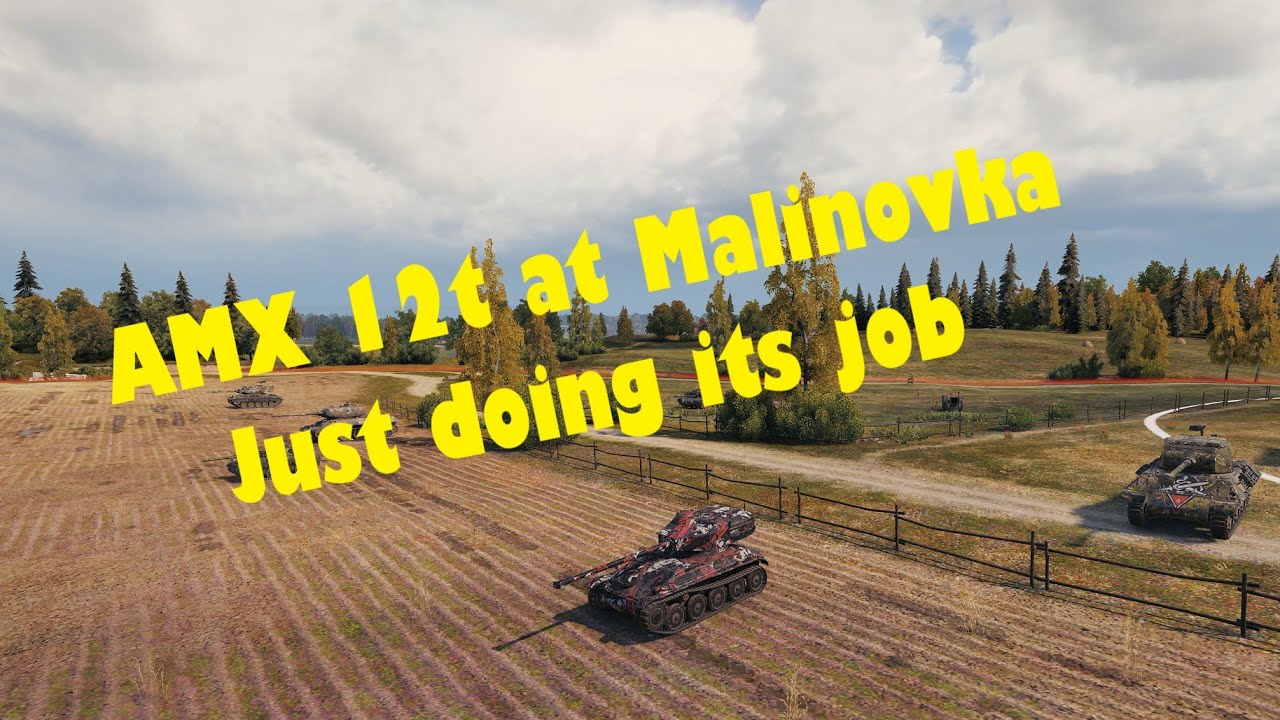 AMX 12t at Malinovka. Spotting his a$$ off.