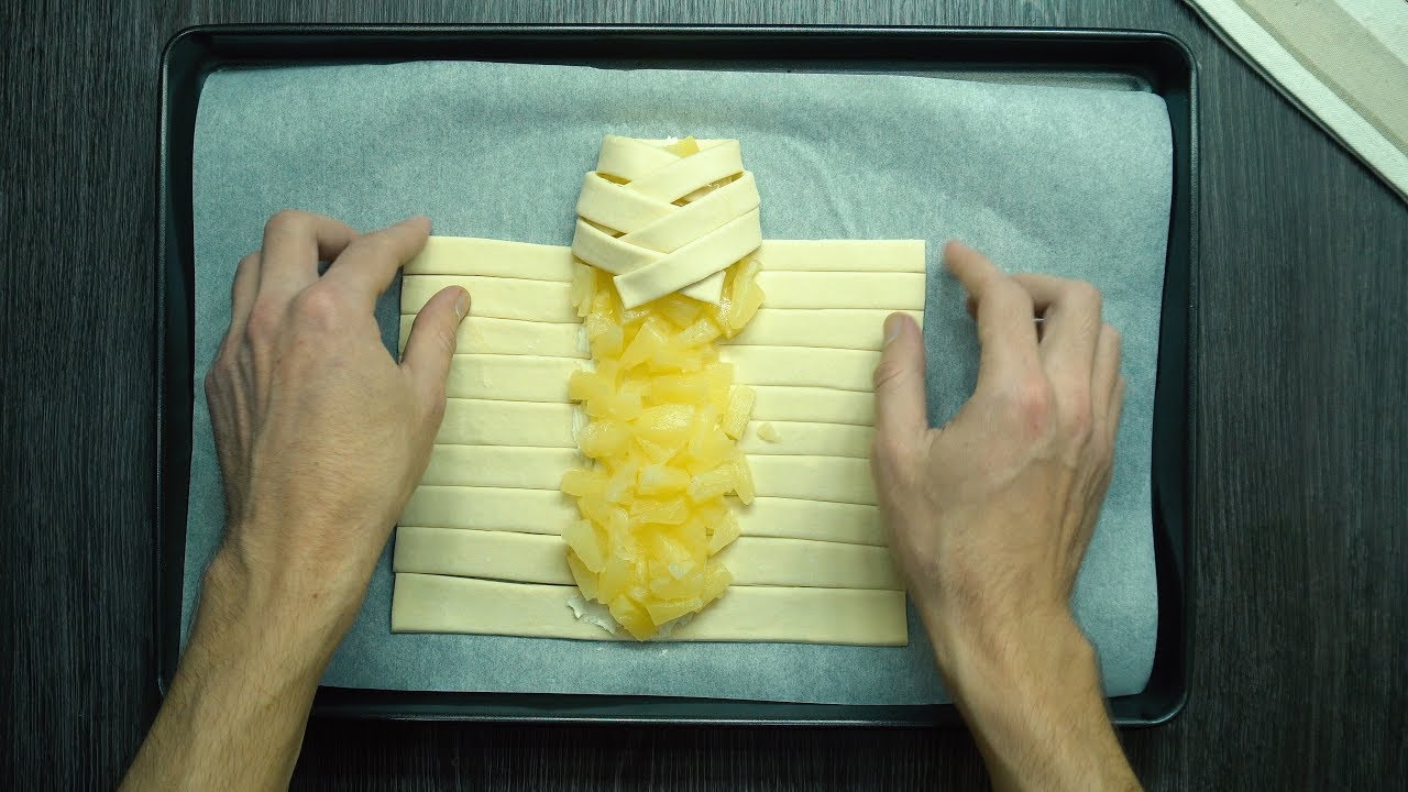 Pineapple Puff Pastry Braid | Pastry ideas