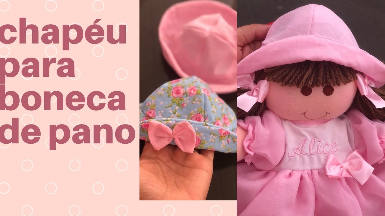 Como fazer chapéu para bonecas de pano