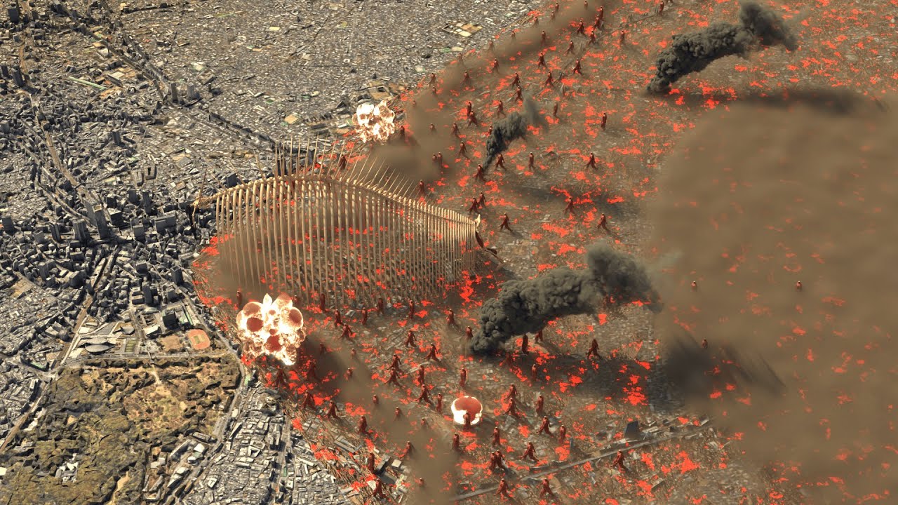 The Rumbling | Attack on Titan Size Comparison | First Person View