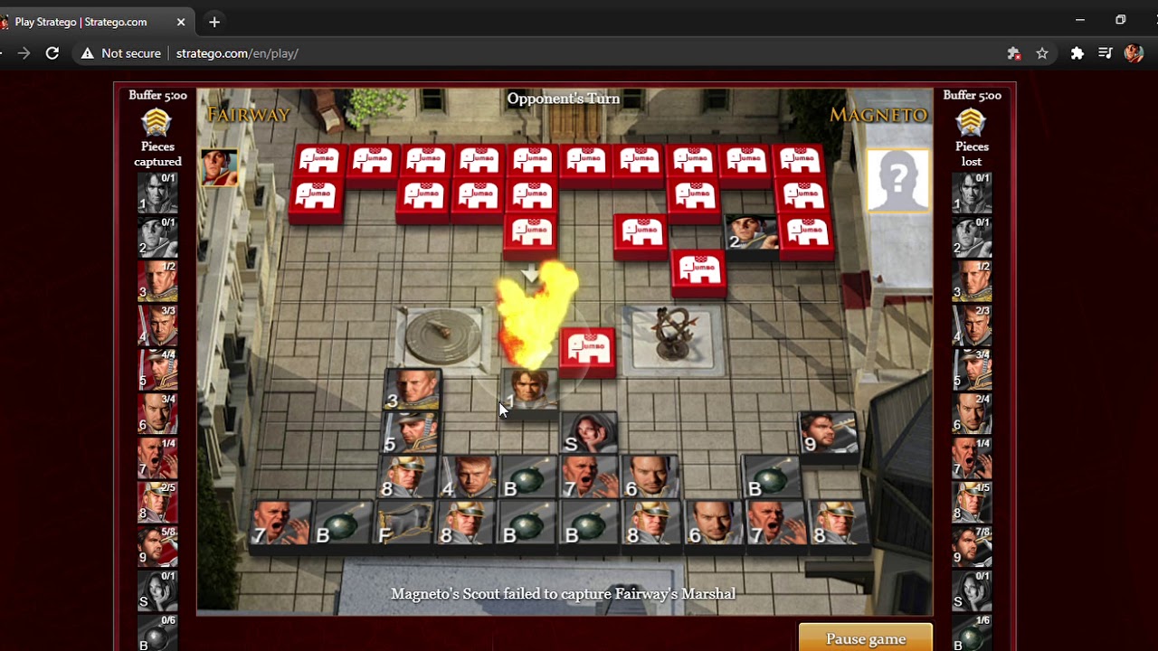 Stratego - Ranked Game #183 - Fairway v Magneto