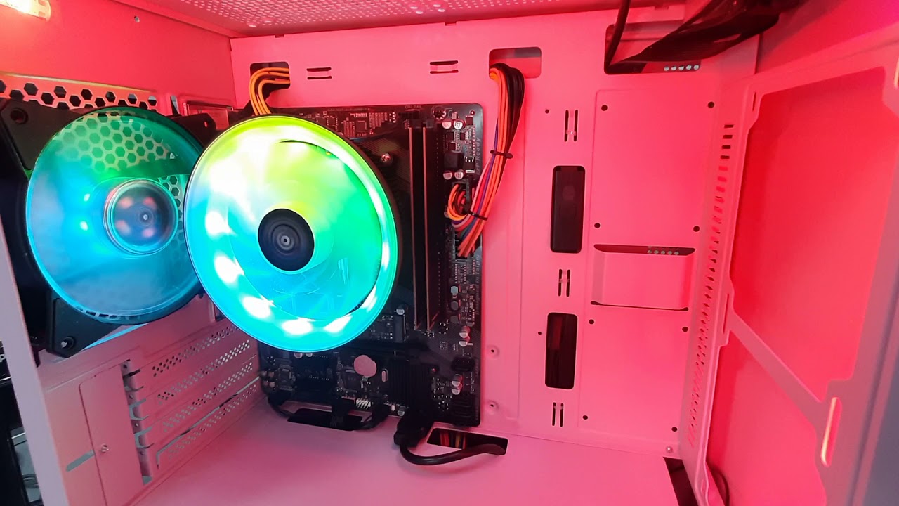Розовый ПК, RGB, стекло, идеальный недорогой компьютер для девочки, Athlon 200GE 16Gb ssd 240, Vega3