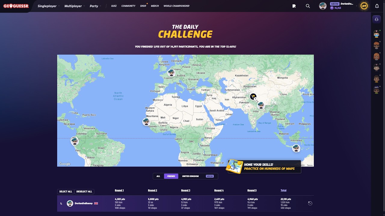 geoguessr daily challenge #154 (21/2/2026)