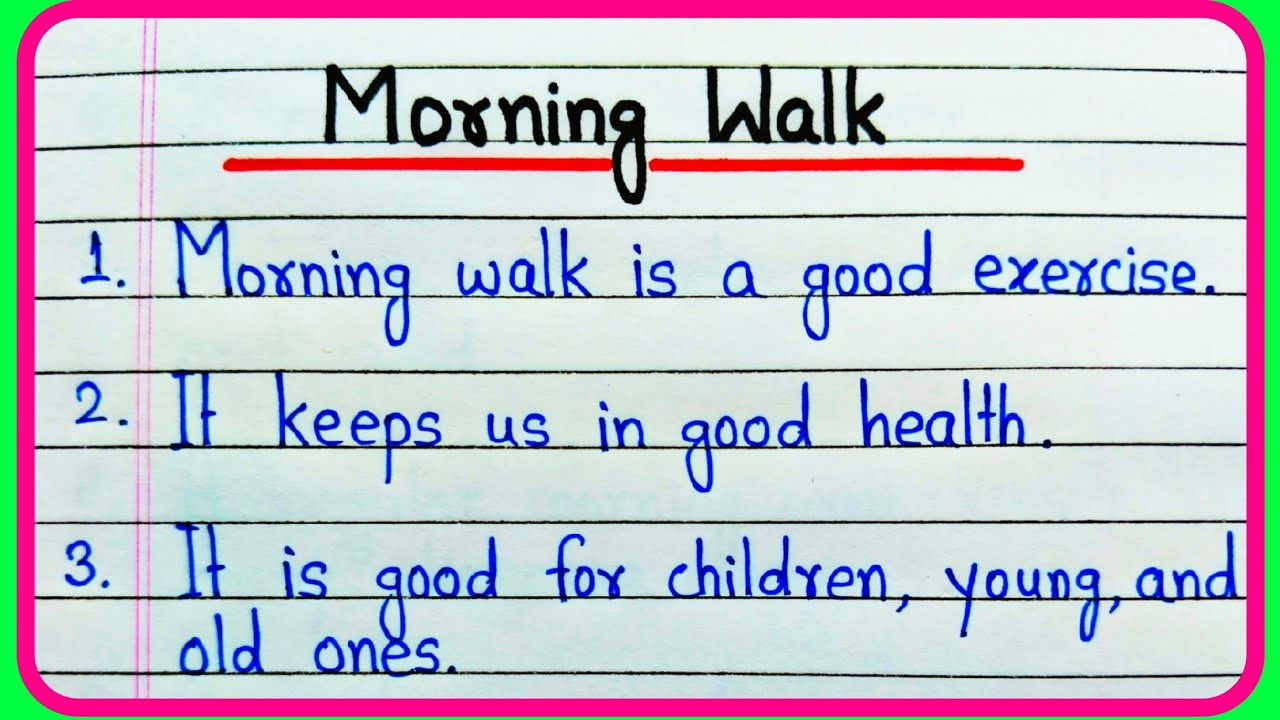 10 lines on Morning walk || Essay on Morning walk in English || Morning walk 10 lines