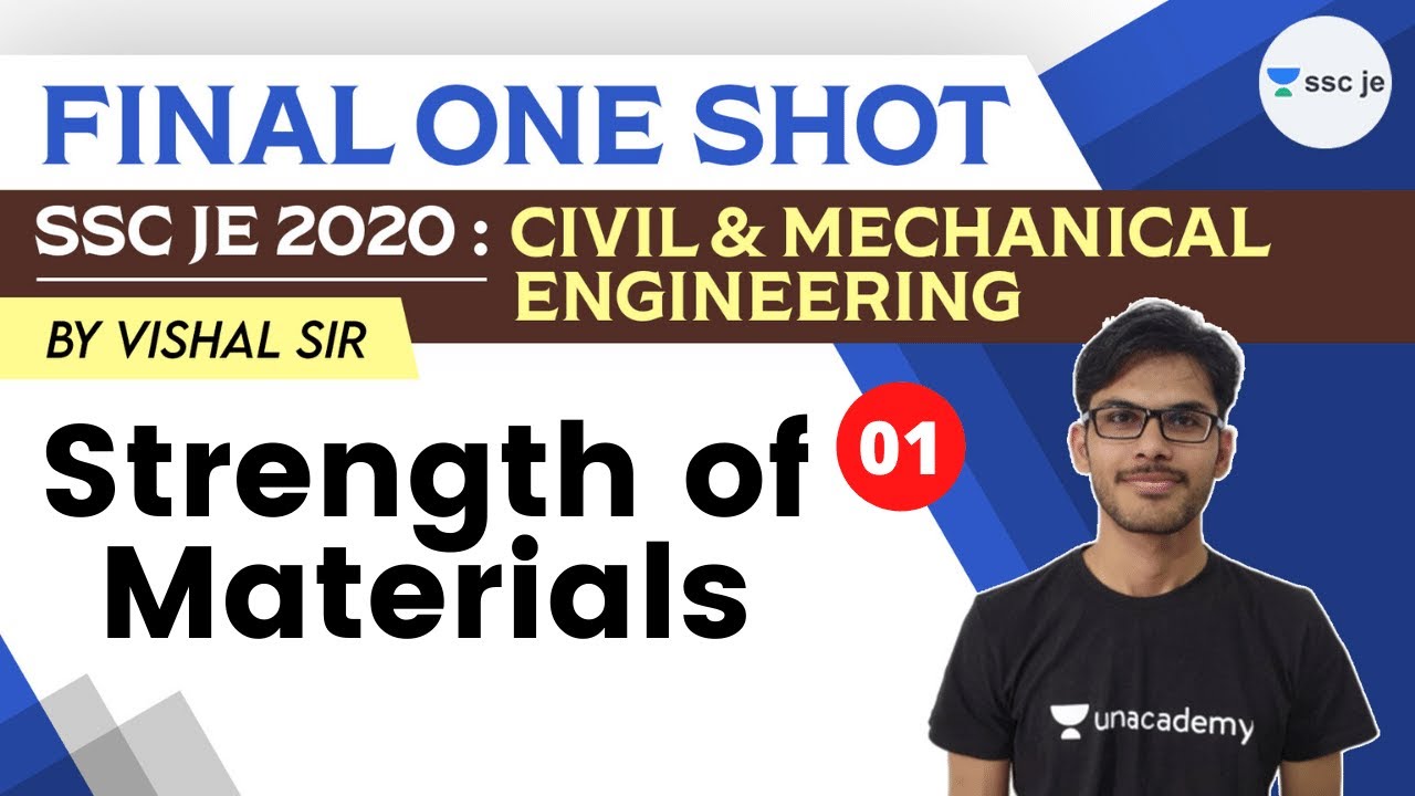 7:00 PM - SSC JE 2020-21 | Final one shot - Strength of Materials by Vishal Sharma | Day-1