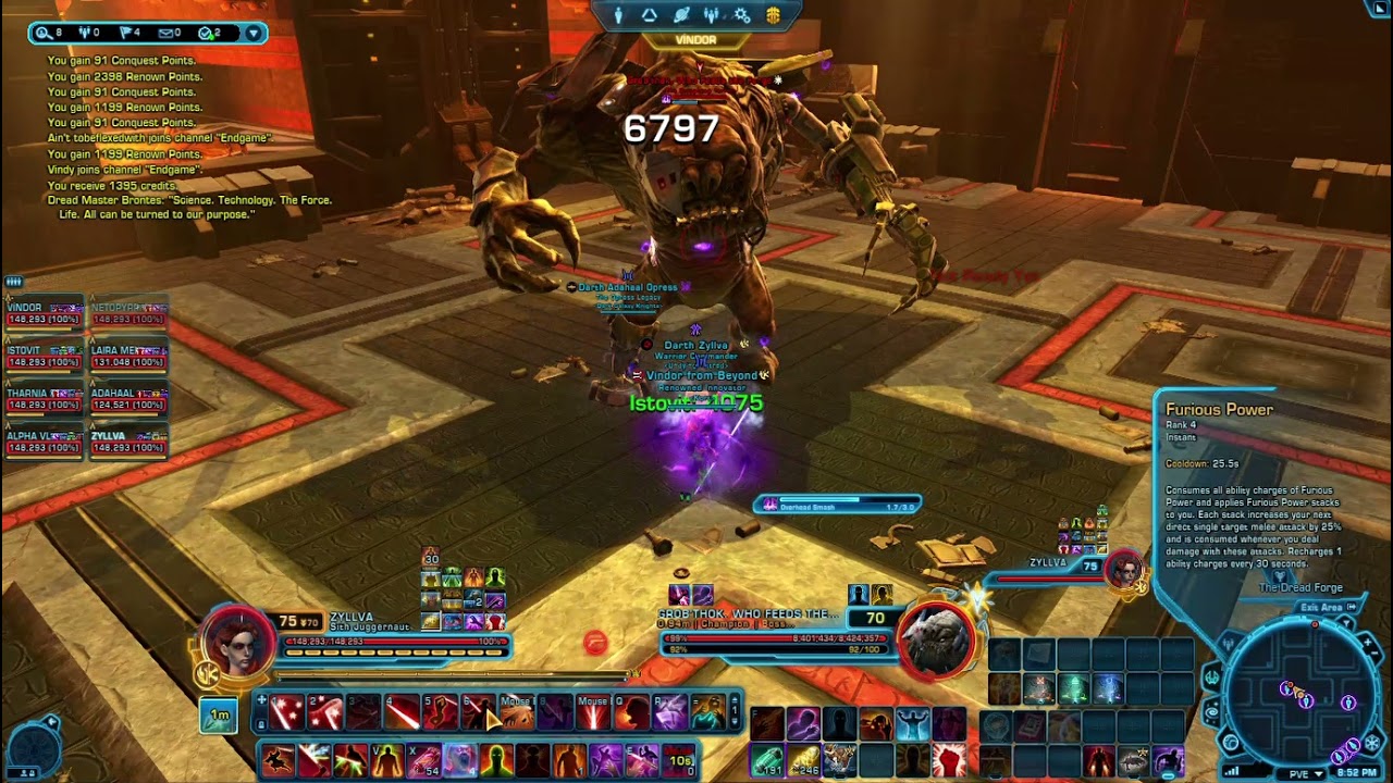 SWTOR Dread Fortress/Dread Palace Story Mode Operation speed run