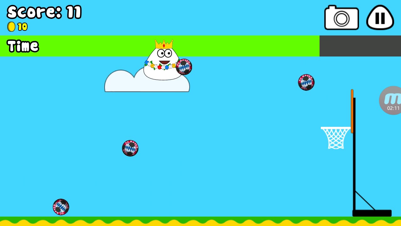 Pou basketball and cliff hanger