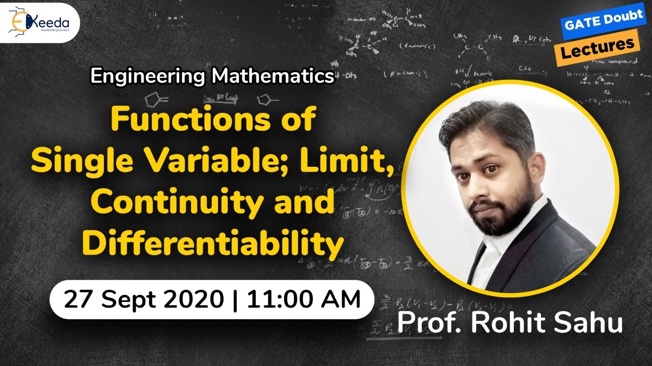 Engineering Mathematics - Functions of Single Variable - Limit, Continuity, and Differentiability