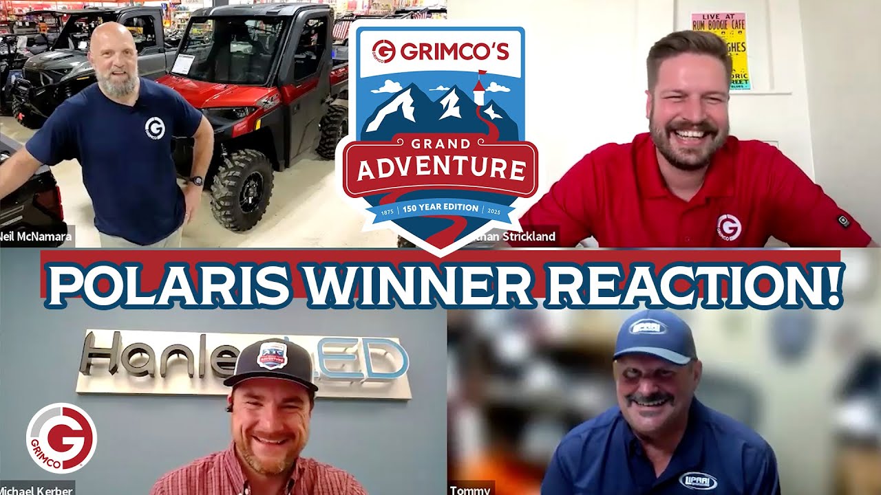 Реакция победителя «Grimco's Grand Adventure Polaris Ranger»! 🎊