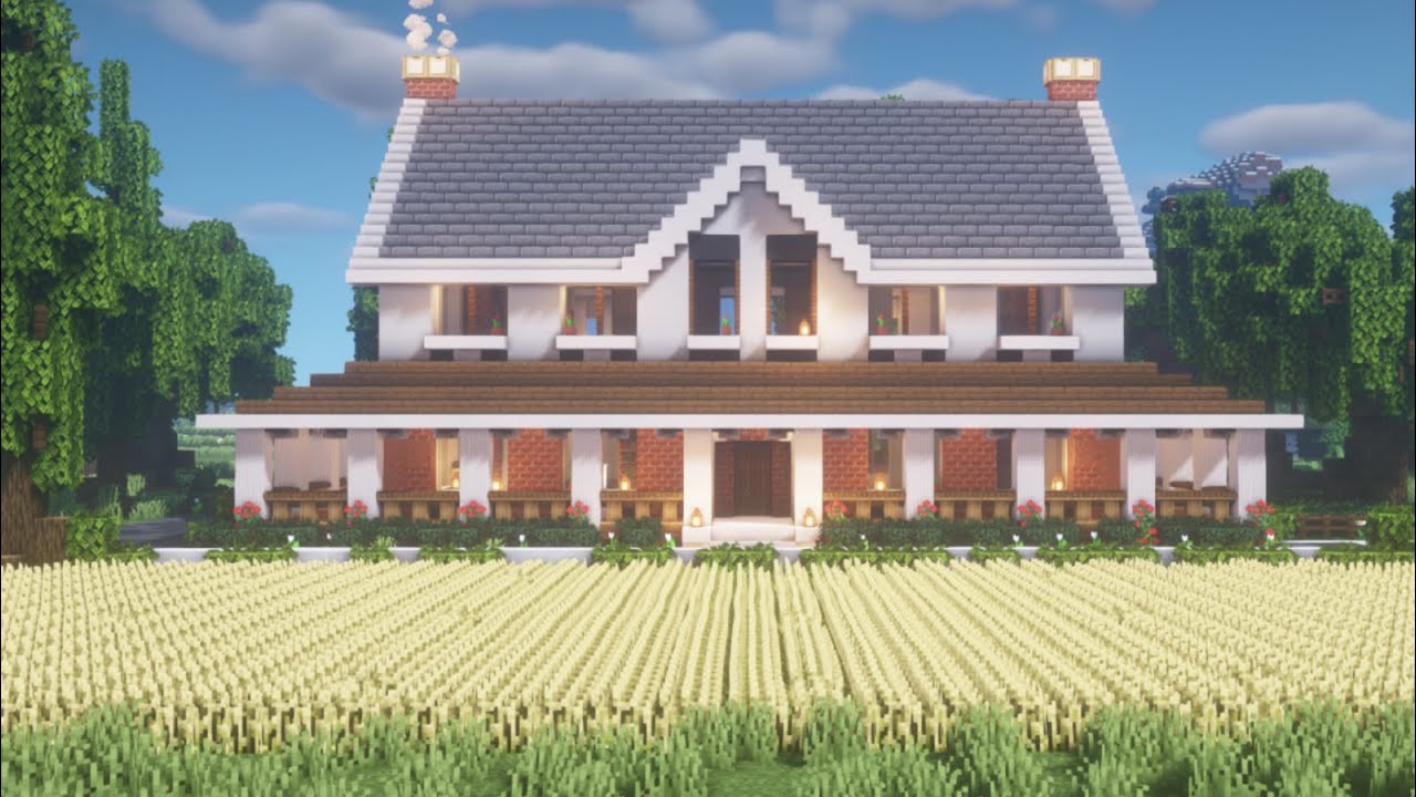Minecraft | How to Build a Farm House | Relaxing Tutorial