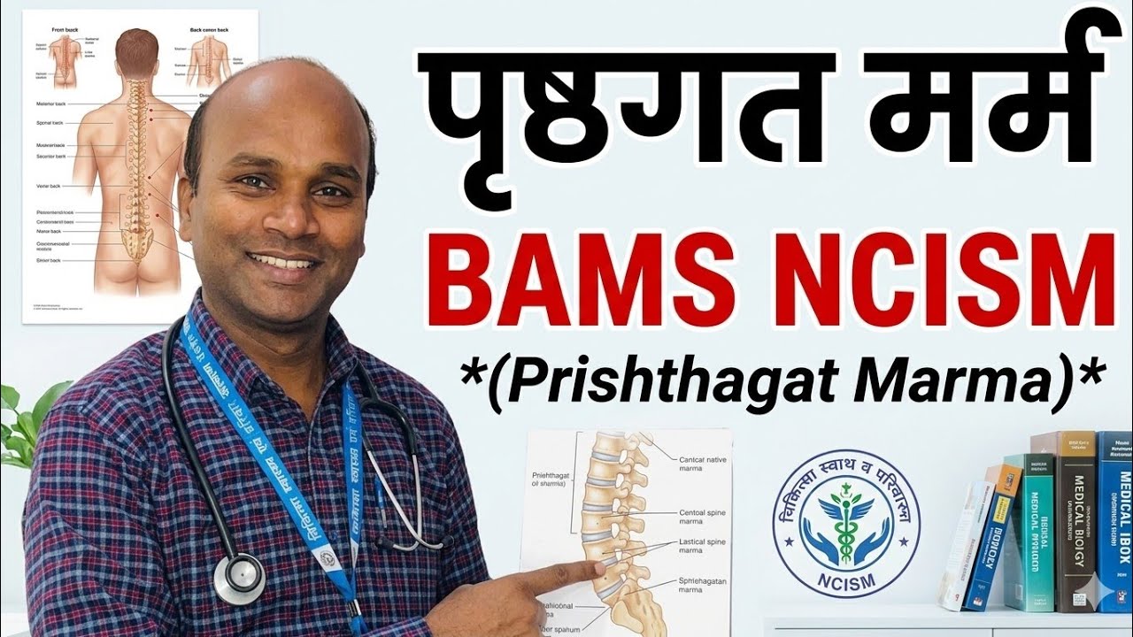 पृष्ठगत मर्म, मर्म शारीर, Pristhagat marma, pristha marma, madhya sharir marm, antaradhi marm, ncism