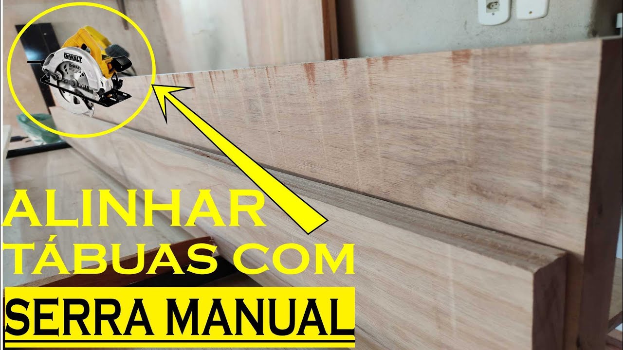 Como Alinhar Tabuas Com Serra Circular MANUAL, + Perfil de aluminio e GABARITO PARA REGUAS DE PALET