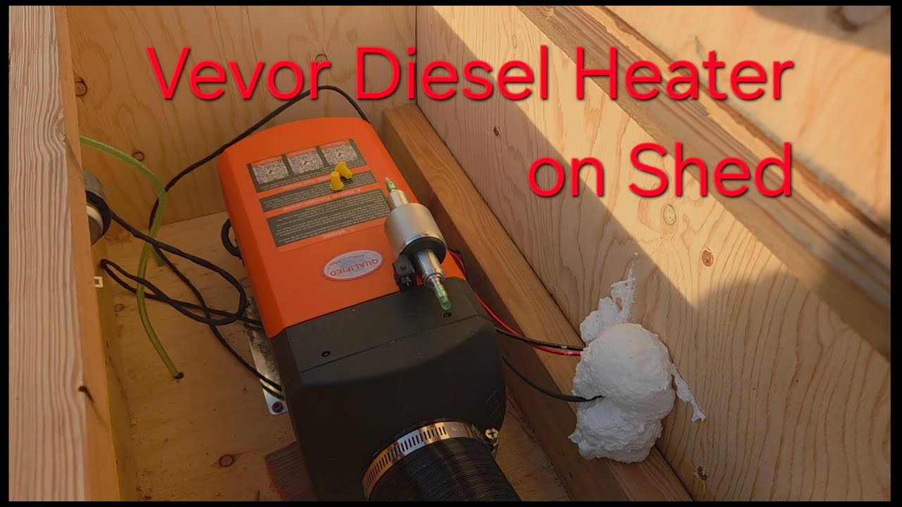Vevor Diesel Heater Installed in a Shed Studio (Outside Install)