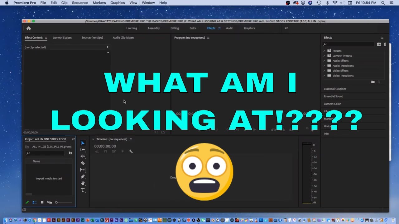 Learn how to use adobe premiere pro: the interface