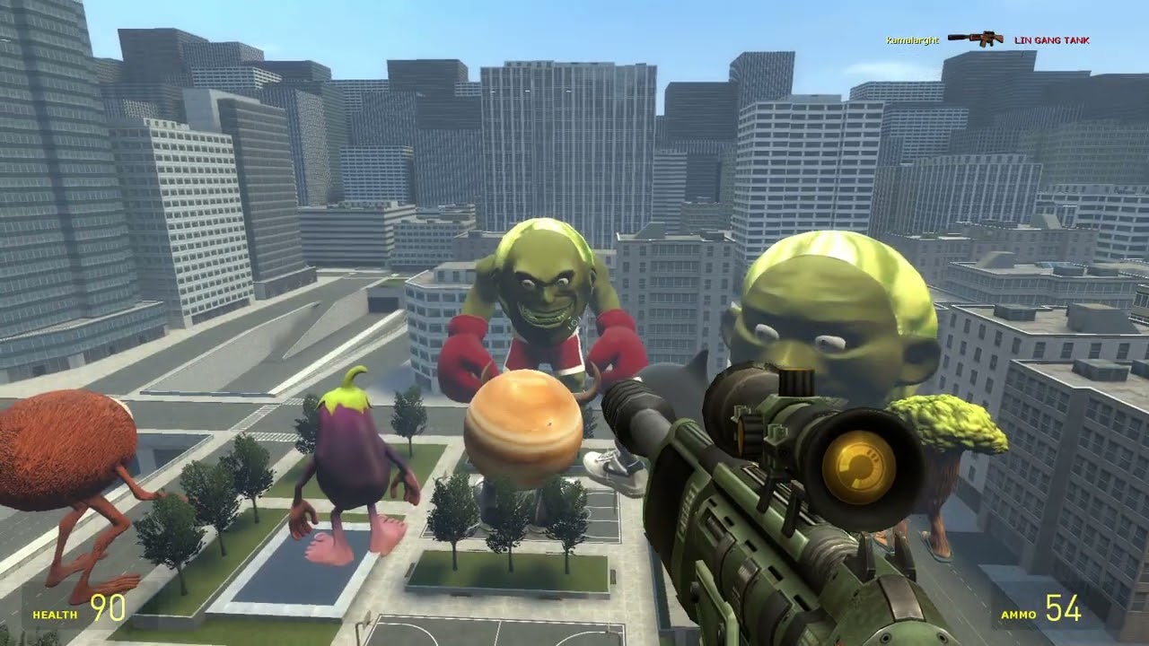 SNIPER SHOT LIN GANG MELON BOXING, TANK in Gmod! #shorts #shortvideo #skibiditoilet #skibidi