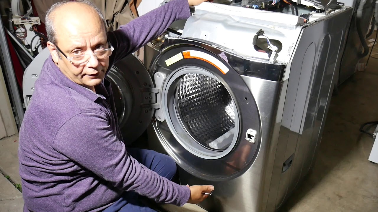 Washer front door leaking ll / كيفية تغيير جوان باب الغساله الامامى