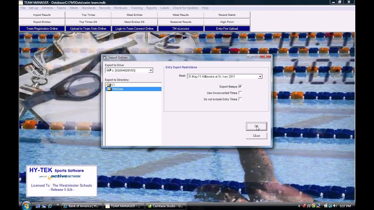 Exporting Entries and Rosters