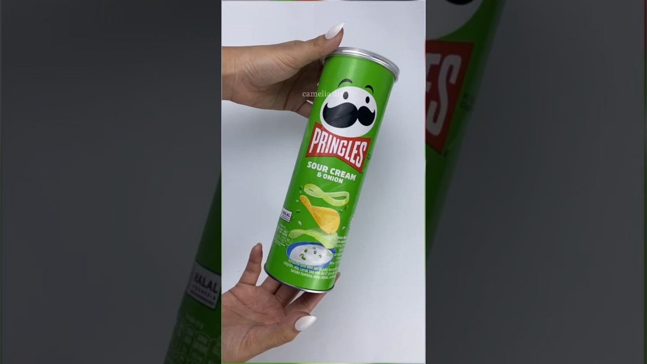 Upcycle Pringles Box into Chic Flower Vase! 💐 #EcoFriendlyCrafts #HomeDecor #DIYInspiration