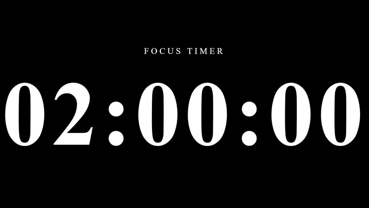 2 HOUR STUDY TIMER | NO MUSIC | NO BREAKS | PURE FOCUS