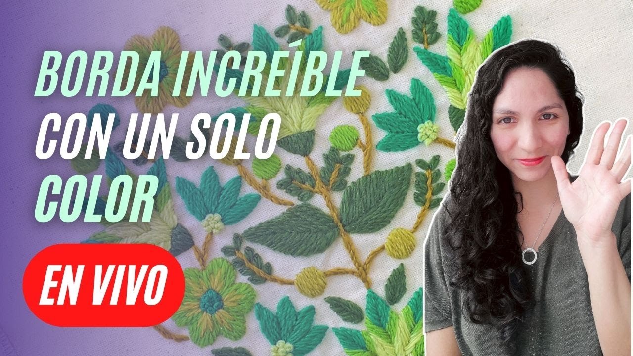 Cómo bordar con un solo color (y lograr bordados increíbles) 🧵