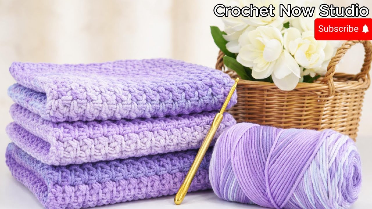 Chỉ 1 ngày! Mẫu móc đơn giản này sẽ tạo ra một chiếc chăn tuyệt đẹp.