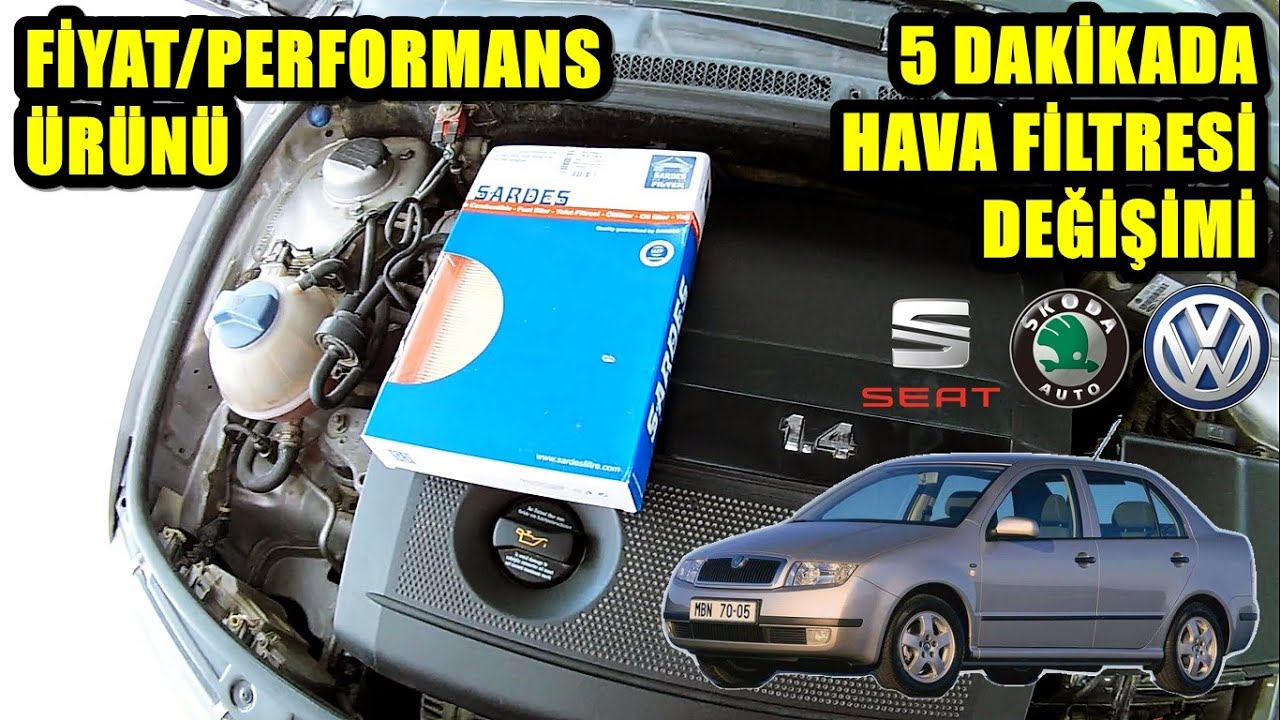 EVDE KENDİN DEĞİŞTİR | HAVA FİLTRESİ DEĞİŞİMİ | AIR FILTER REPLACEMENT | SKODA FABİA