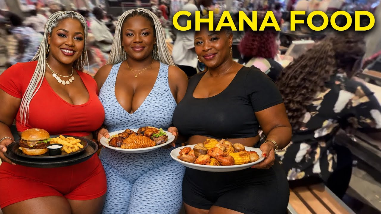 Inside the biggest food joint in Africa (Ghana). Nice food and beautiful ladies. part 2