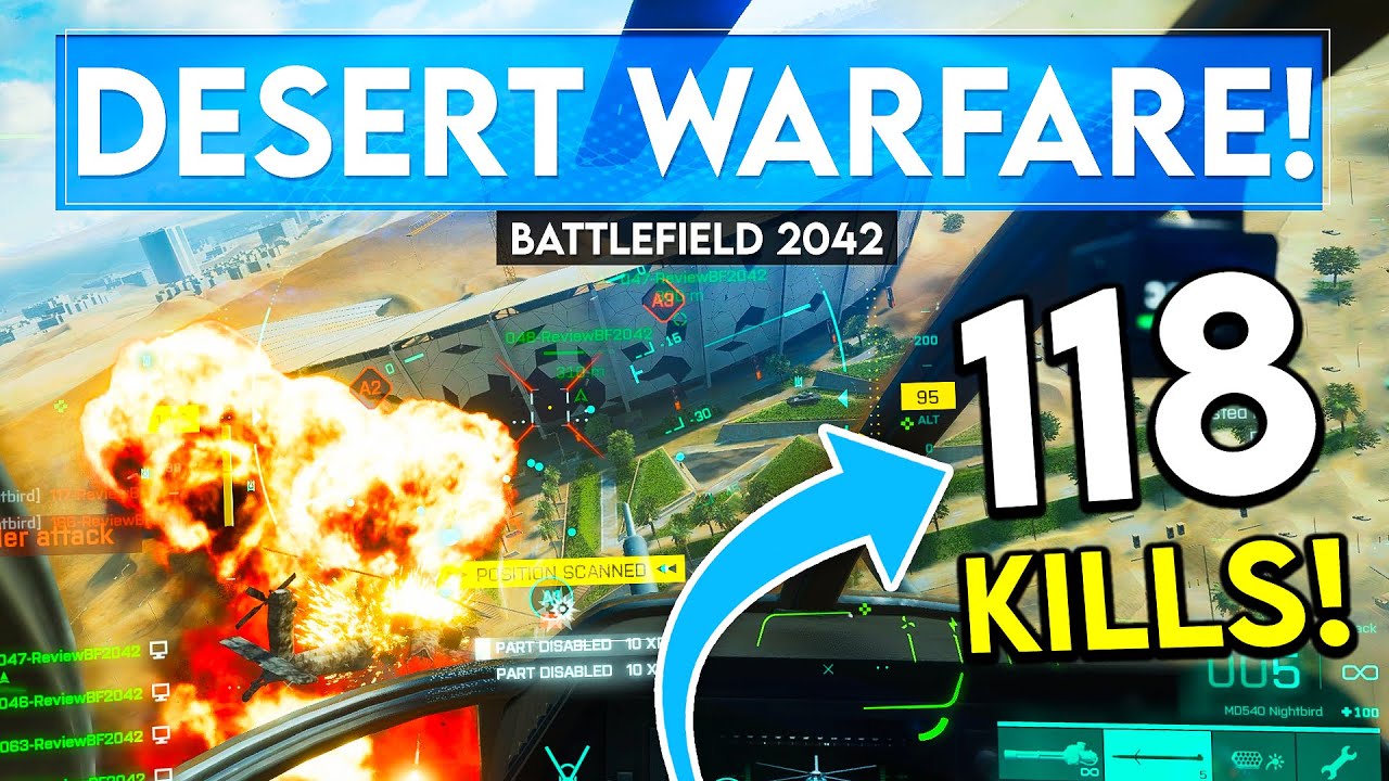 Игровой процесс Battlefield 2042 с использованием техники (вертолёты и танки)