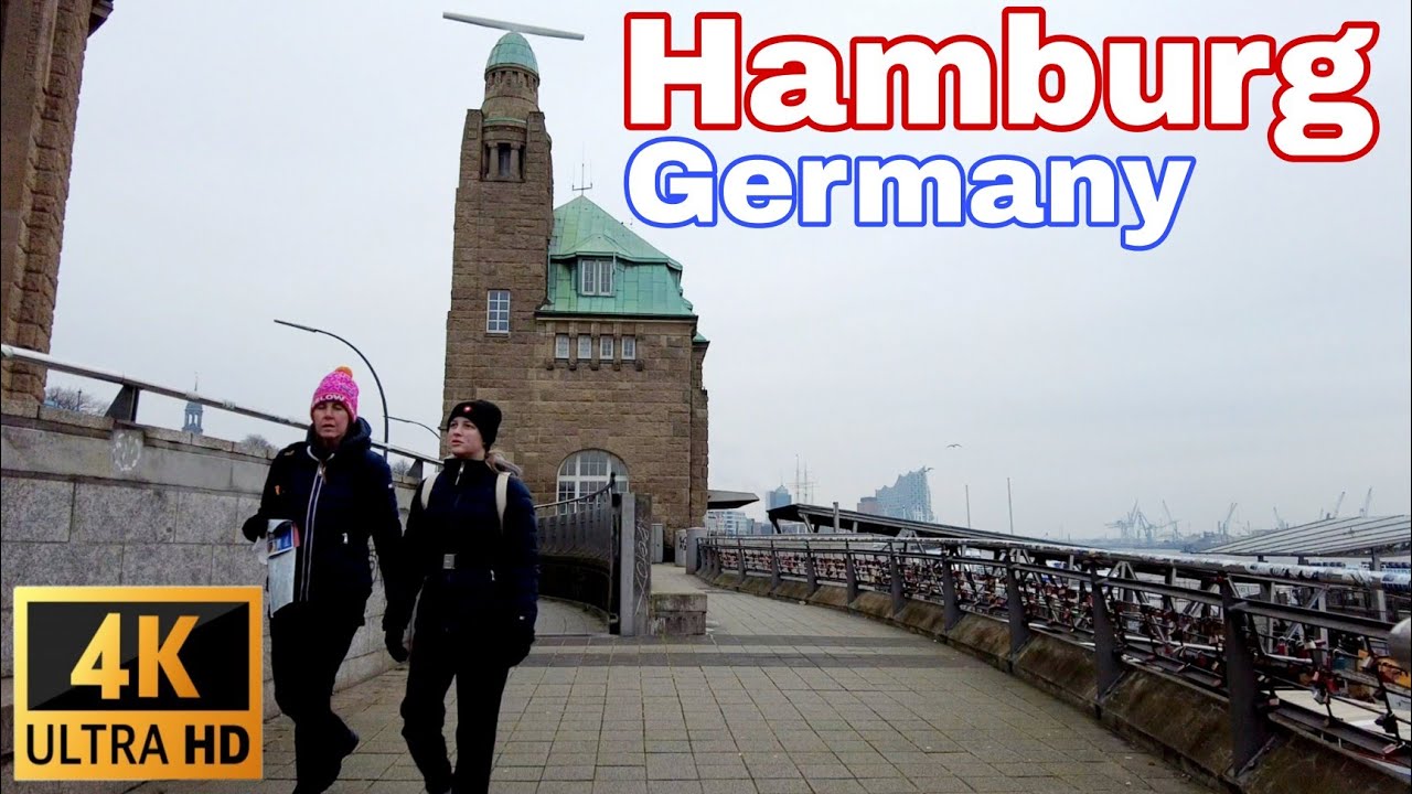 Hamburg, Germany Walking Tour (4k Ultra HD 60fps)