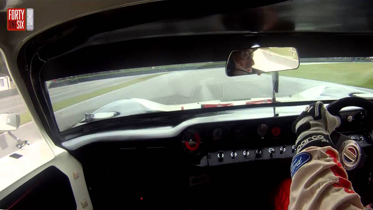 Kenny Bräck in the wild Ford GT40 at Goodwood Revival 2013