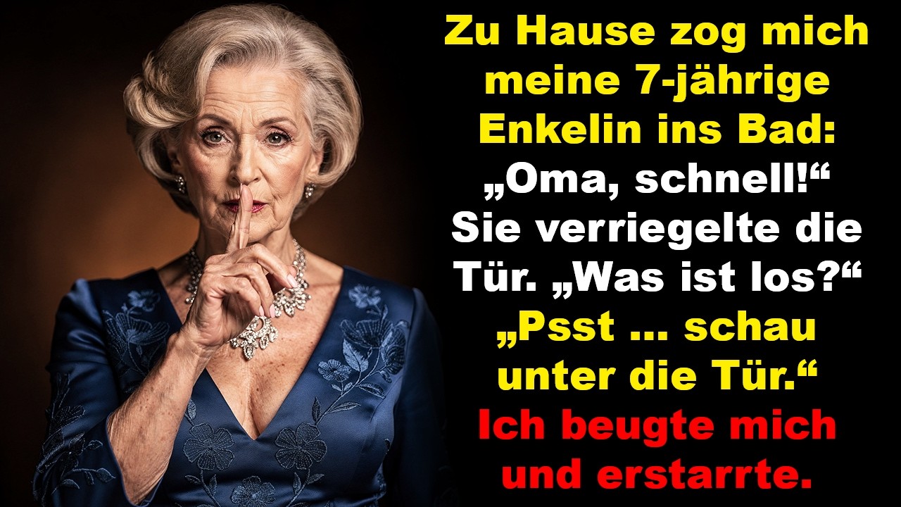 Meine Enkelin zog mich ins Bad und sagte: „Sag nichts. Sie beobachten uns.“