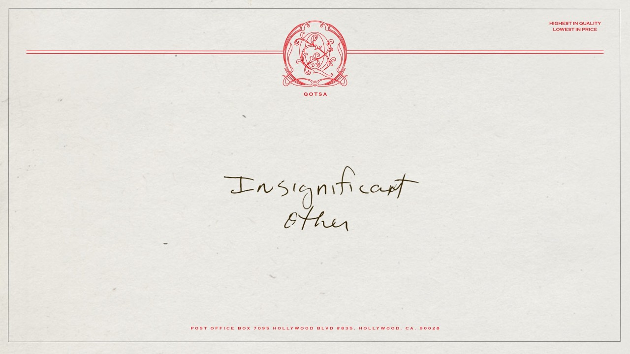 Queens of the Stone Age - Insignificant Other (Lyric Video)