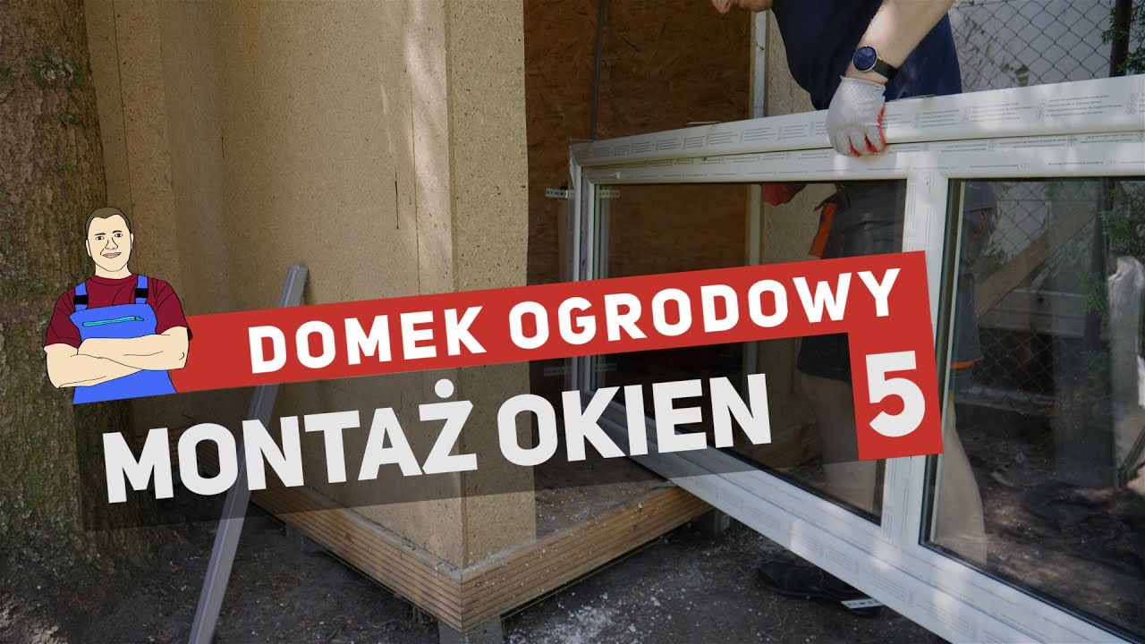 Domek ogrodowy - montaż okien i malowanie PCV (5)