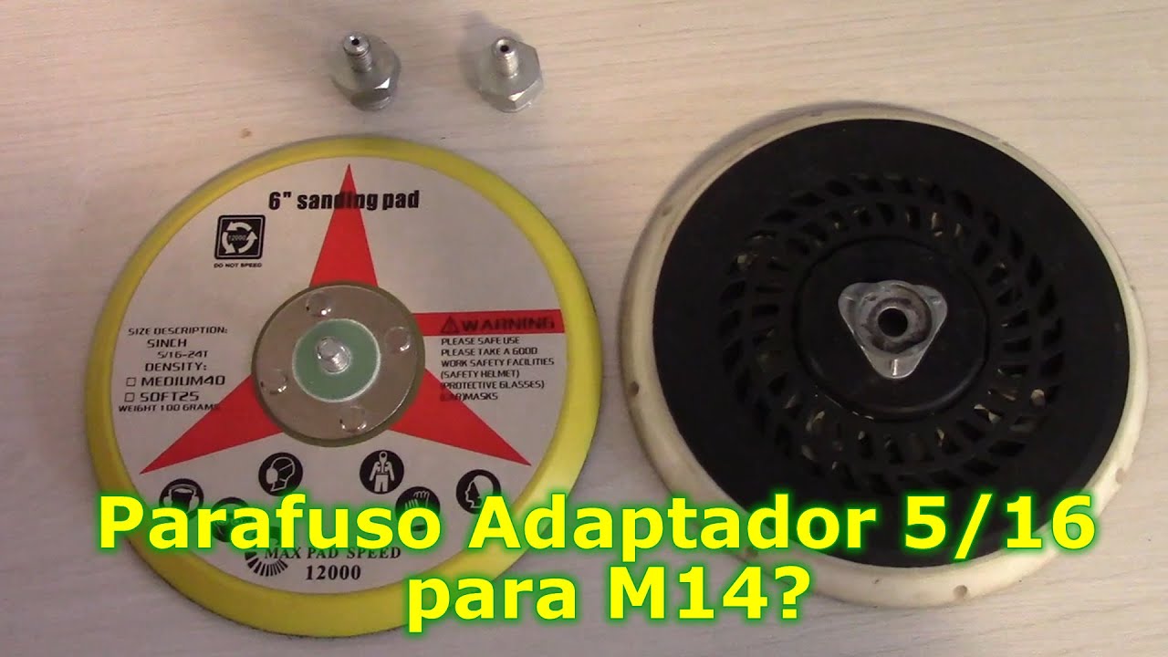Parafuso adaptador M14 para politriz e lixadeira roto orbital?