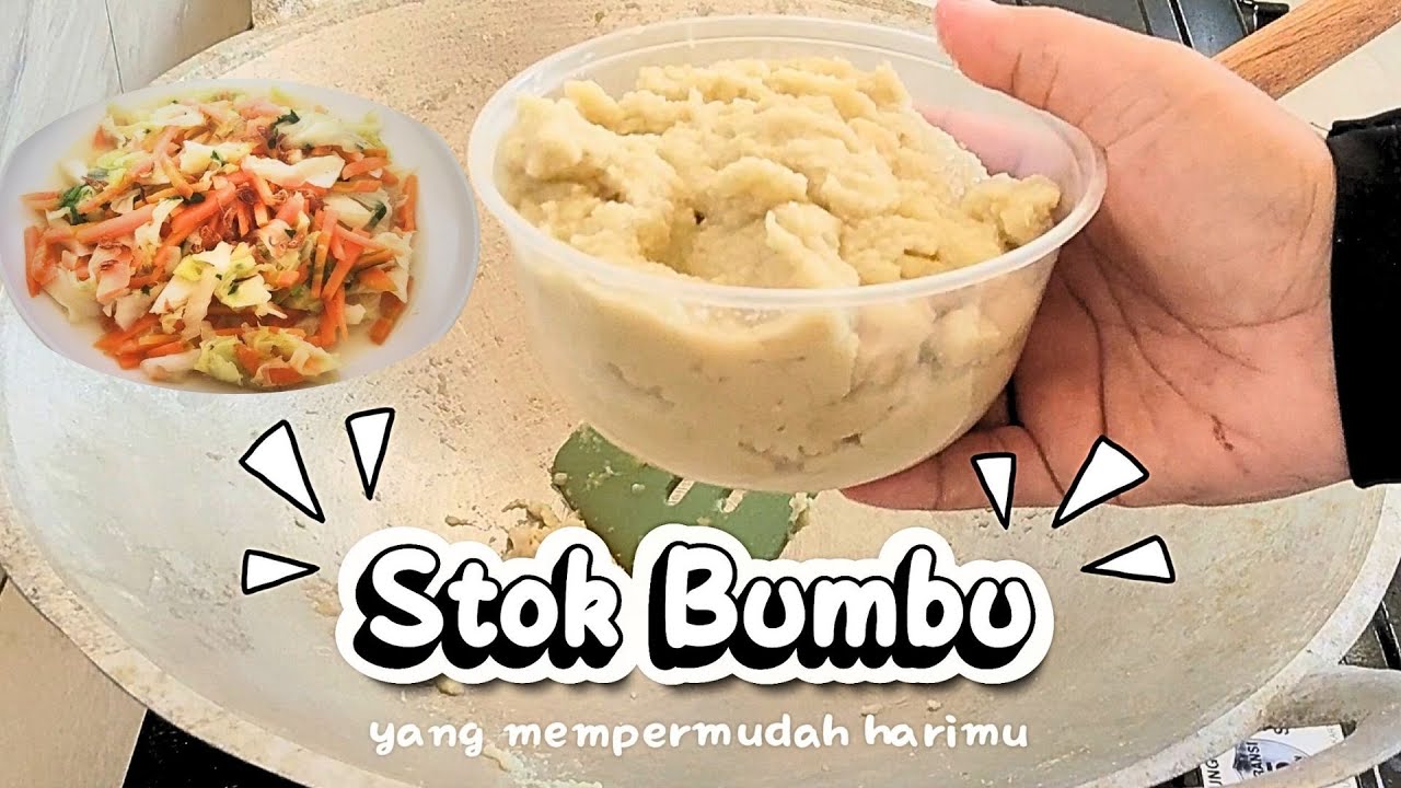 CARA MEMBUAT BUMBU DASAR PUTIH STOK MASAKAN, ANTI BERMINYAK