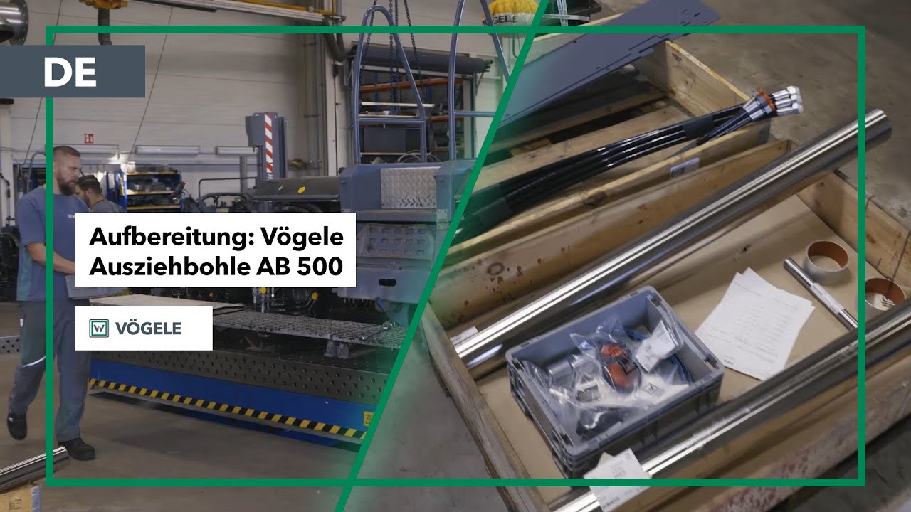 So gut wie neu: Aufbereitung einer Vögele Ausziehbohle AB 500