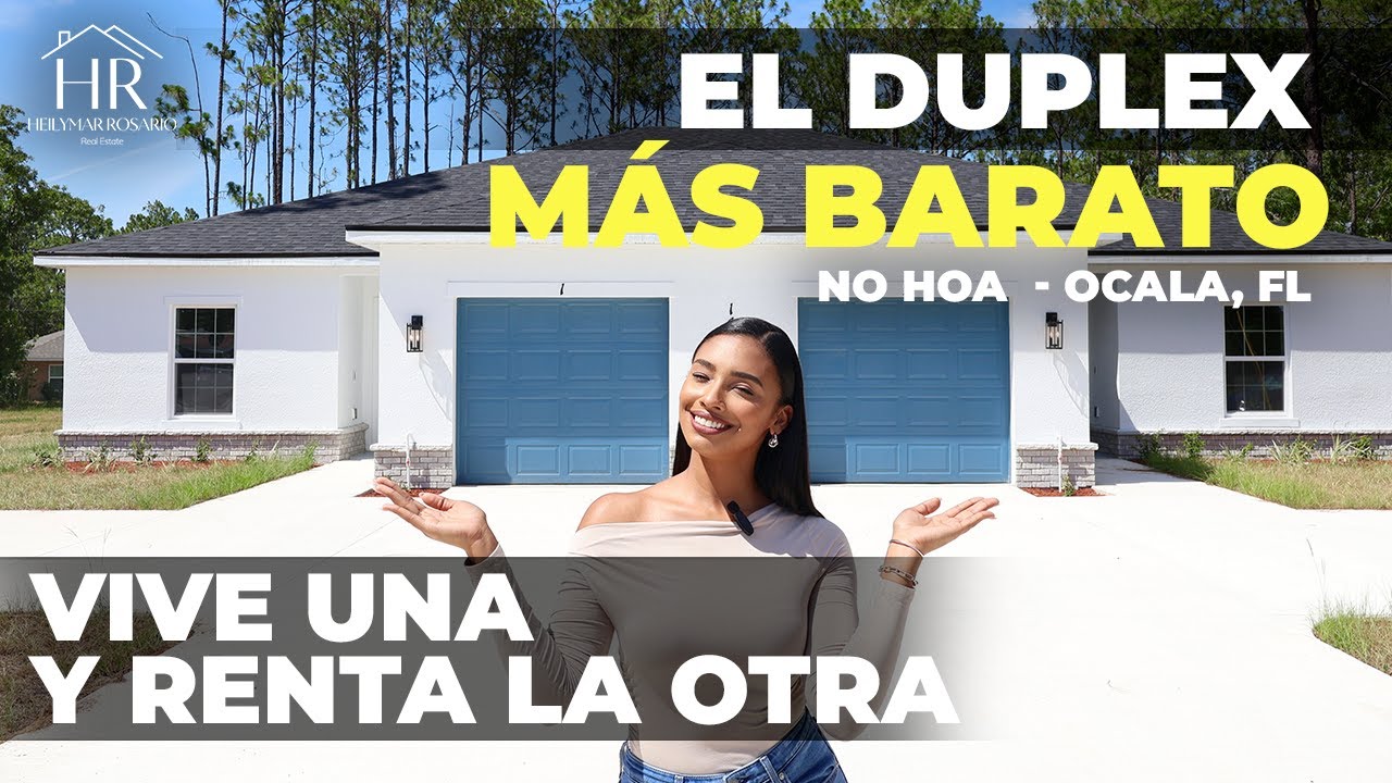 😨EL DUPLEX MÁS BARATO | SOLO 3.5% DE INICIAL FHA | VIVE UNA RENTA LA OTRA | FLORIDA