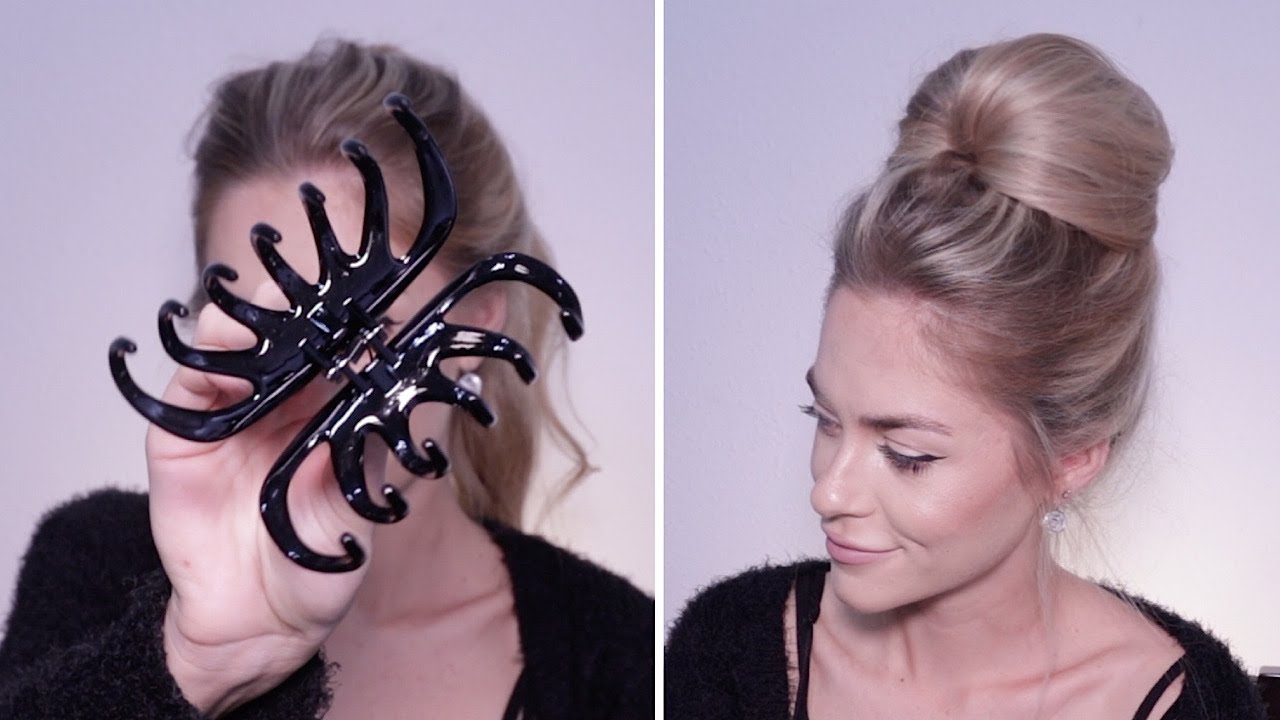 VOLUME BUN WITH CLAW CLIP - QUICK & EASY HAIRSTYLE